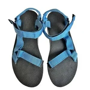 Teva Flatform Universal Sandal Blue Black Women’s 9 Quick Dry Hook Loop Strappy