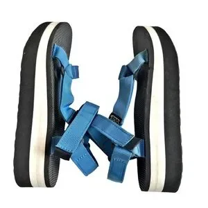 Teva Flatform Universal Sandal Blue Black Women’s 9 Quick Dry Hook Loop Strappy