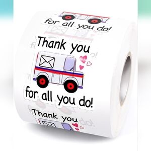 Thank You For All You Do - Mail Carrier Stickers - 120 Count - 1.5"x1.5"