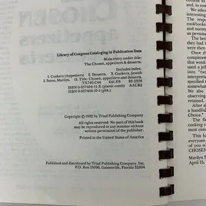 The Chosen Appetizers & Desserts Best Recipes From 120 Jewish Cookbooks 1982