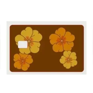 The Coconut Collective Aloha Ilima Flower Brown Credit Card Skin NWT