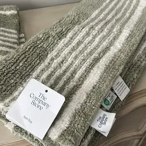 The Company Store Lot Plush Spa Stripe Bath Rugs - Dark Willow 24x40 And 17x24
