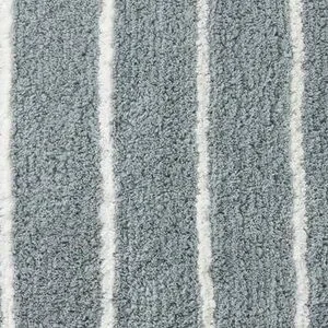 The Company Store Plush Spa Stripe Bath Rug - Dark Seaspray 21 In. X 34 In