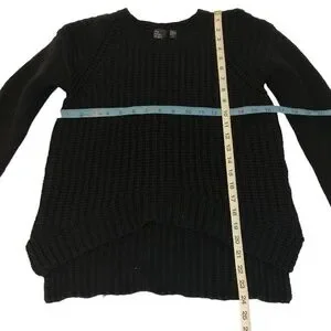 THE FISHER PROJECT Sweater Women's Size Small Black Merino Wool Blend Knit