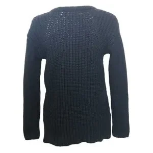 THE FISHER PROJECT Sweater Women's Size Small Black Merino Wool Blend Knit