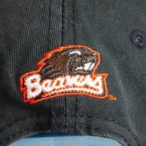 The Game Beavers Oregon State Black Orange Adult Baseball Cap Adjustable Embroid