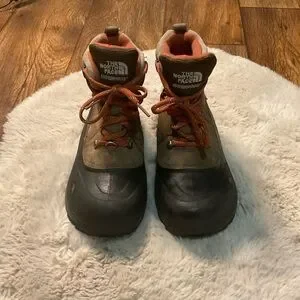 The North‎ Face Heat Seeker Youth Size 3 Chilkat Boots Lace Up Ankle Hiking Snow