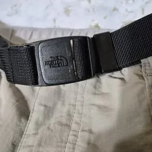 The North Face Hiking Pants Men Large Beige Cargo Pocket Zip Ankle Trail Utility