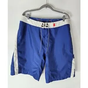The North Face Shorts Mens 36 Blue Lace-Up Whitecap Board Swim Surf Flash Dry