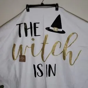 The witch is in fringe throw blanket Halloween witchycore