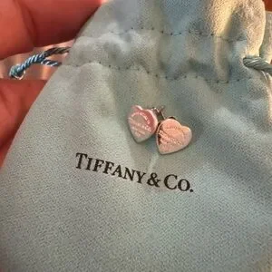Tiffany & Co. Sterling Silver Heart Studs