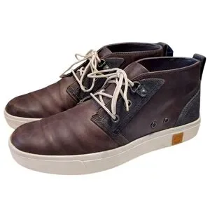 Timberland Brown Amherst Chukka Full Grain Leather Lace Up Boot Mens Size 7