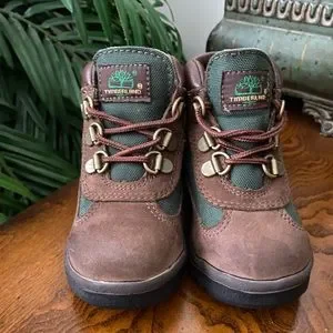 Timberland Classic 16837 Brown Green Nubuck Lace Up Field Boots