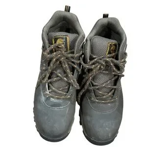 Timberland Dark Brown Waterproof Boys Tie High Top Hiking Boots Size 3