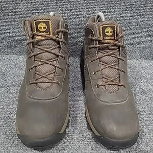 Timberland Mt. Maddsen Waterproof Mid Hiking Boot Dark Brown Boy's US 5.5
