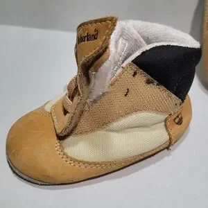 Timberland Size 3 Months Tan And Cream Kids Booties Boots Shoes