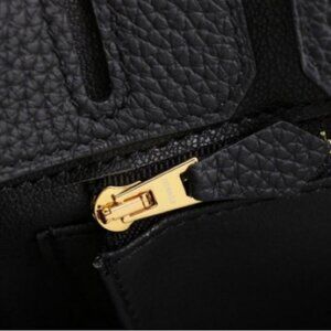 Timeless Textured Dark Leather Bag