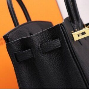 Timeless Textured Dark Leather Bag