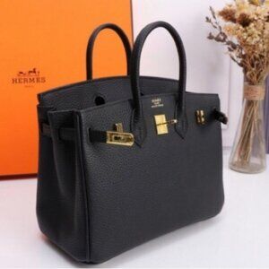 Timeless Textured Dark Leather Bag