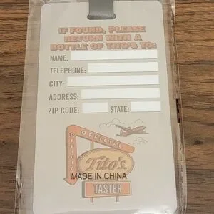 Tito's Vodka Metal Luggage Tag With Black Strap New Sealed