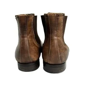 To Boot New York Robertson Mens Leather Ankle Boots 1887 Brown Size 8 1/2 Read D