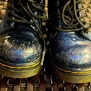 Toddler Size 9 Dr Martens 1460 Glitter Cosmo Boot-excellent Condition