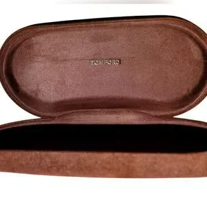 Tom Ford Brown Velvet Eyeglass Case