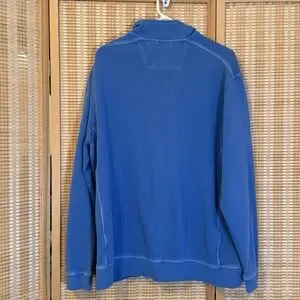 Tommy Bahama Mens XL‎ Sweatshirt Antigua Half Zip Blue Activewear Resort Beach