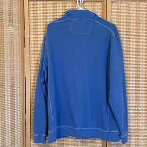 Tommy Bahama Mens XL‎ Sweatshirt Antigua Half Zip Blue Activewear Resort Beach