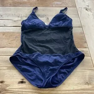 Tommy Bahama Pearl Navy Blue One Piece Size 10