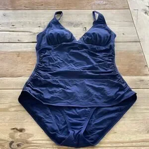 Tommy Bahama pearl navy blue one piece size 10