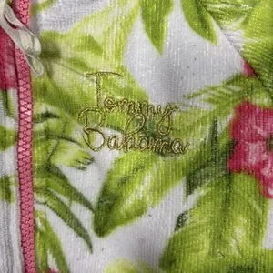 Tommy Bahama Robe 3-6M Baby Hooded Terry Floral Tropical Coverup Swim Resort