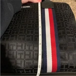 Tommy Hilfiger Black Duffel Bag With Signature Design