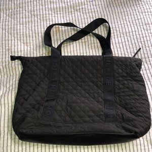Tommy Hilfiger Black Quilted Diaper/Tote Bag