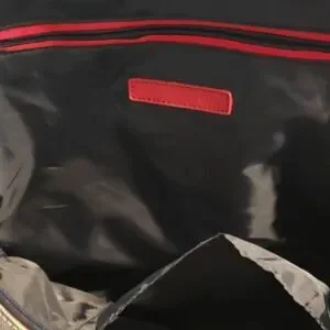 Tommy Hilfiger Canvas Backpack Laptop Bag Travel Wide Stripe TH Gold Hardware