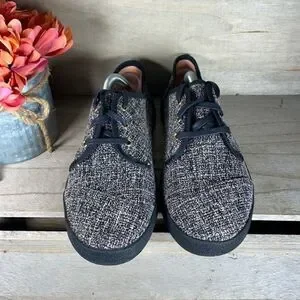 TOMS Black And White Knit Sneakers Shoes