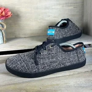 TOMS Black and White Knit Sneakers Shoes