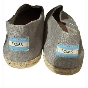 Toms Gray Espadrilles Men’s Size 8.5 Or Women’s 10