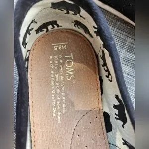 Toms Men's Black And Yellow Patterned Loafers