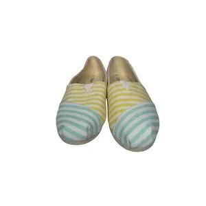 TOMS‎ Women's Classic Slip On Shoes Size 9 Multi Color Stripe Canvas Casual