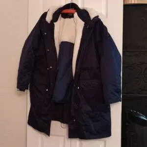 Torrid blue winter jacket mid-length size 1 Women Female