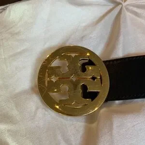 Tory Burch Black Leather Belt Sz S