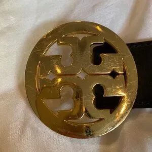 Tory Burch Black Leather Belt Sz S