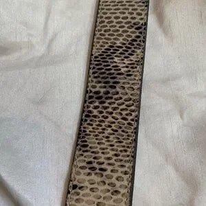 Tory Burch Tan/Black Snakeprint Reversible Leather Belt Sz M