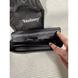 ToteSavvy Black Mini Diaper Bag W/ Changing Pad And Shoulder Strap NIB