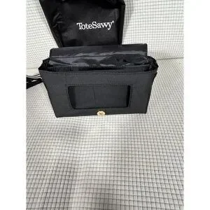ToteSavvy Black Mini Diaper Bag W/ Changing Pad And Shoulder Strap NIB