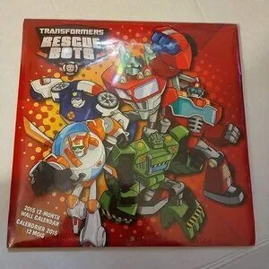 Transformers Rescue Bots 2015 12-Month Wall Calendar Sealed Collectible