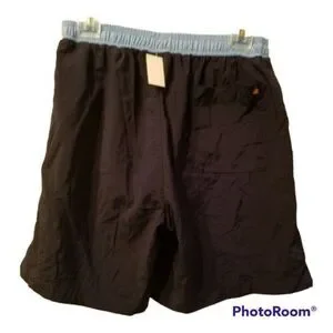 Triangle Navy Blue Men's Swim Trunks W/ Light Blue Waist Band Sz M
