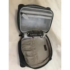 Trish McEvoy Makeup Planner Black Faux Suede Boho Scalloped 6” X 7.5” X 3”