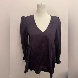 Tuckernuck Pomander Place Easton Swing Blouse Navy Small